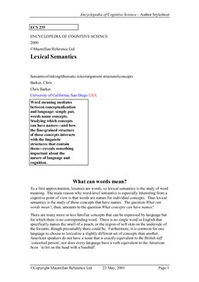 دانلود کتاب Lexical Semantics