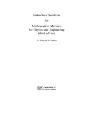 دانلود کتاب Instructor’s Solutions for Mathematical Methods Physics and Engineering
