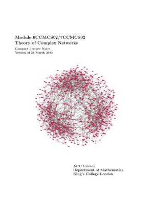 دانلود کتاب Theory of Complex Networks