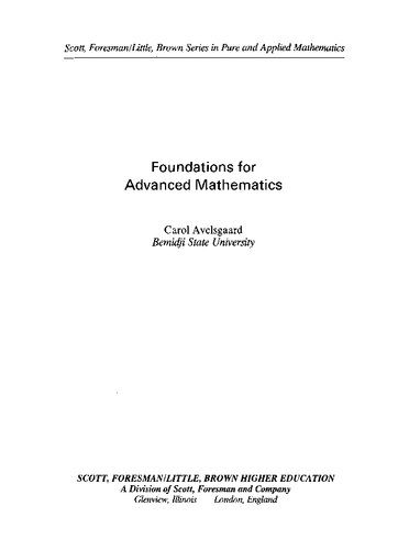 دانلود کتاب Foundations for Advanced Mathematics