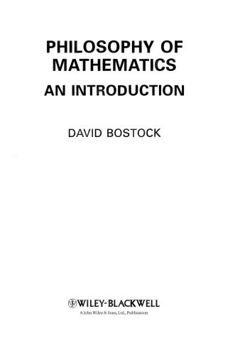 دانلود کتاب Philosophy of Mathematics: An Introduction