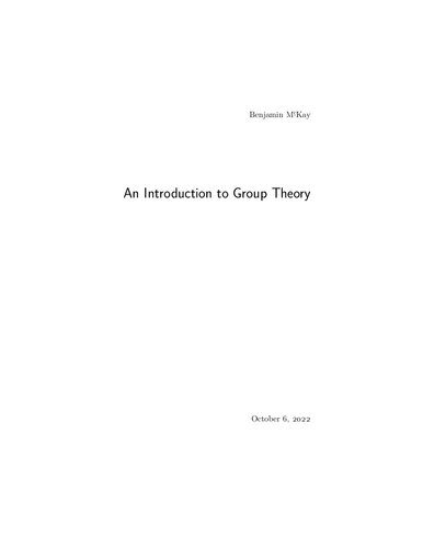 دانلود کتاب An Introduction to Group Theory