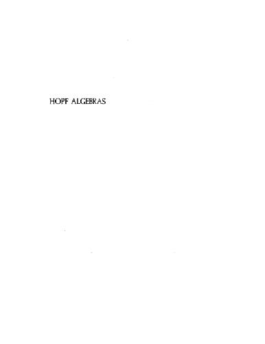دانلود کتاب Hopf algebras