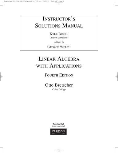 دانلود کتاب Instructor’s Solutions Manual for Linear Algebra with Applications