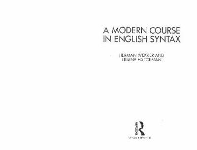دانلود کتاب Cambridge English Grammar A Modern Course In Syntax