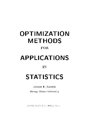 دانلود کتاب Optimization Methods for Applications in Statistics