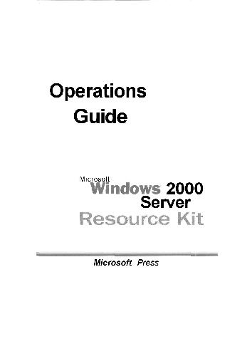 دانلود کتاب Сопровождение сервера: Ресурсы Microsoft® Windows® 2000 Server: Пер. с англ