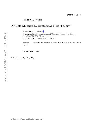 دانلود کتاب An Introduction to Conformal Field Theory