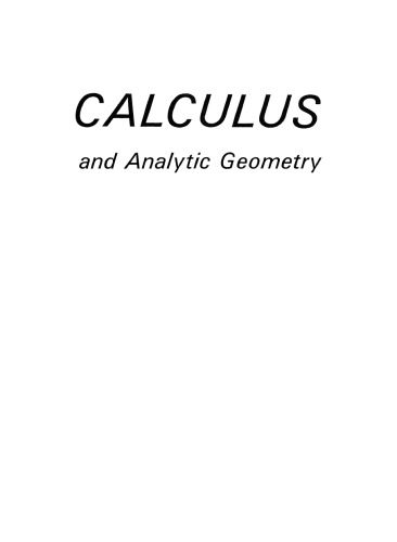 دانلود کتاب Calculus and Analytic Geometry, 2nd Edition