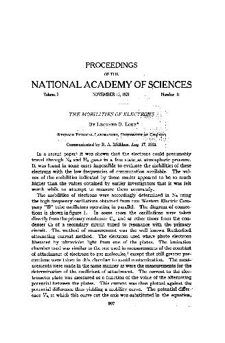دانلود کتاب The Mobilities of Electrons in Air