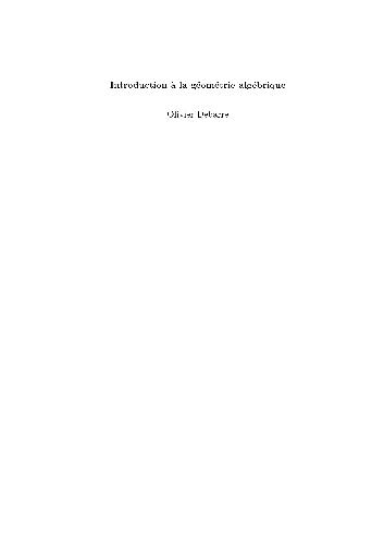 دانلود کتاب Introduction a la geometrie algebrique