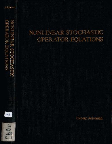 دانلود کتاب Nonlinear stochastic operator equations