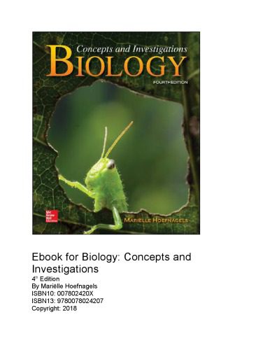 دانلود کتاب Ebook for Biology Concepts and Investigations