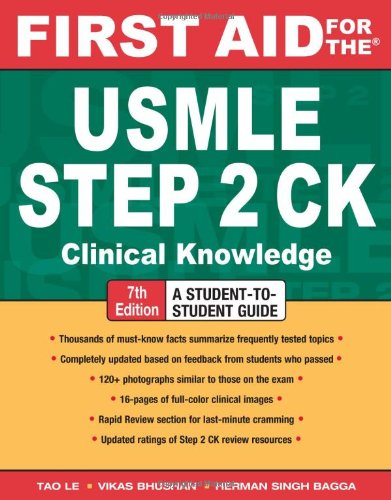 دانلود کتاب First Aid for the USMLE Step 2 CK, Seventh Edition (First USMLE)