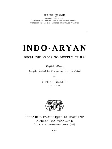 دانلود کتاب Indo-Aryan from the Vedas to Modern Times