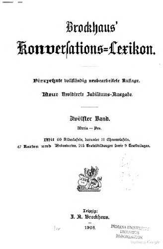 دانلود کتاب Brockhaus Konversations-Lexikon : Band 12 Moria – Pes