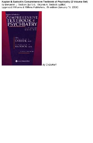 دانلود کتاب Kaplan & Sadock’s Comprehensive Textbook of Psychiatry