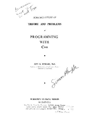 دانلود کتاب Theory and Problems of Programming With C