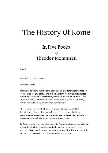 دانلود کتاب Mommsen Theodor The History Of Rome