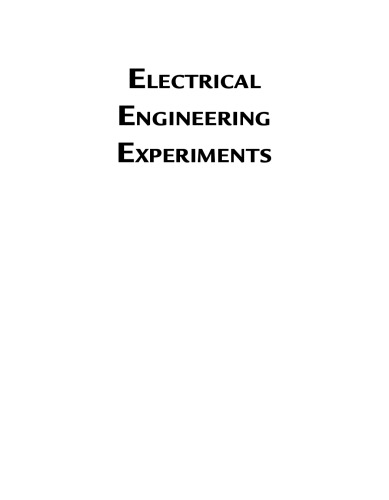دانلود کتاب Experiments in electrical engineering