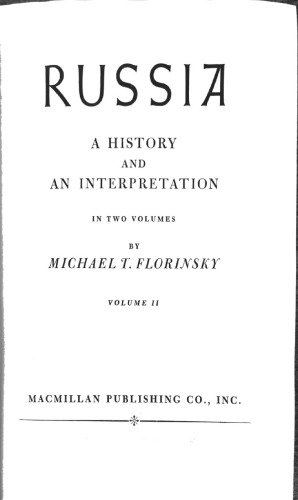 دانلود کتاب Russia a history and interpretation volume 2
