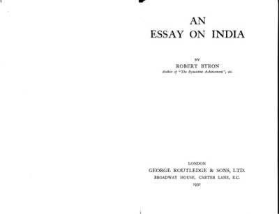 دانلود کتاب An essay on India