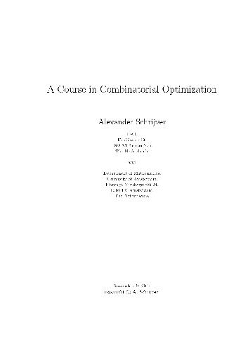 دانلود کتاب Combinatorial Optimization