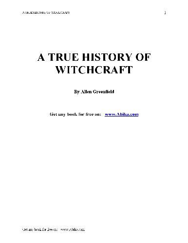 دانلود کتاب A True History of Witchcraft