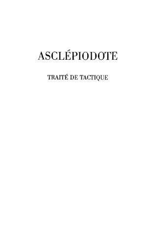 دانلود کتاب Asclépiodote: Traité de tactique