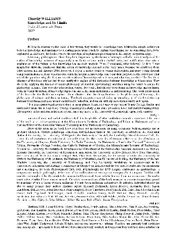 دانلود کتاب Knowledge and Its Limits