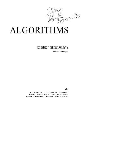 دانلود کتاب Algorithms (Addison-Wesley series in computer science