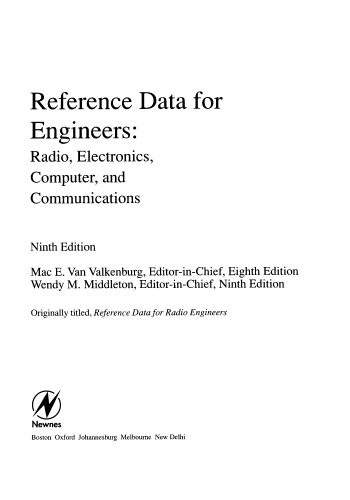 دانلود کتاب Reference Data for Engineers: Radio, Electronics, Computers and Communications