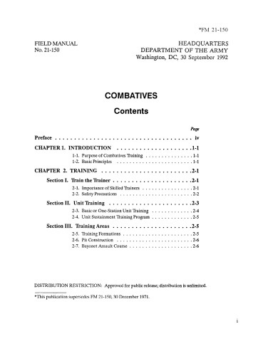 دانلود کتاب Field Manual 21-150 COMBATIVES