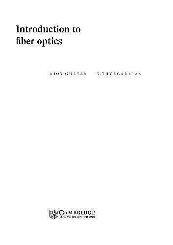 دانلود کتاب An Introduction to Fiber Optics