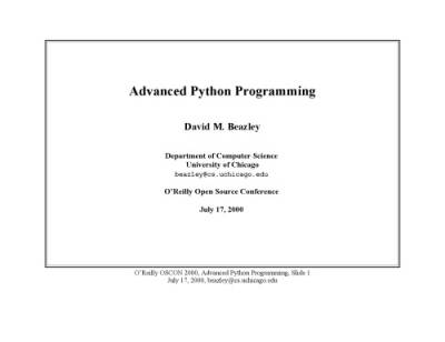 دانلود کتاب Advanced Python Programming