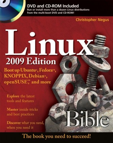 دانلود کتاب Linux Bible 2009 Edition: Boot up Ubuntu, Fedora, KNOPPIX, Debian, openSUSE, and more