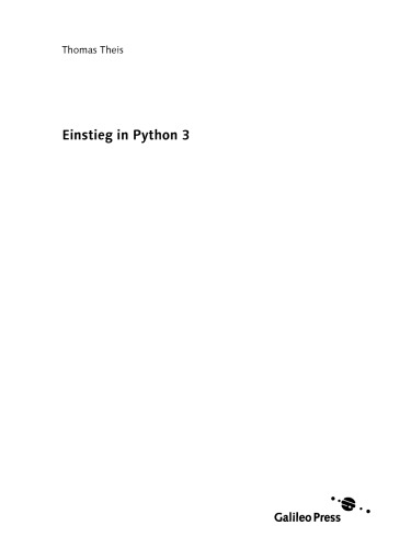دانلود کتاب Einstieg in Python 3