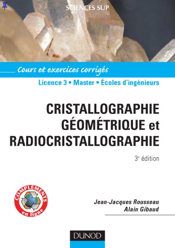دانلود کتاب Cristallographie geometrique et radiocristallographie: Cours exercices corriges