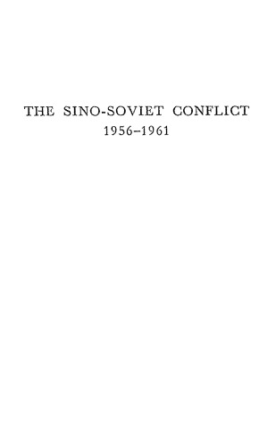 دانلود کتاب The Sino-soviet Conflict 1956 1961