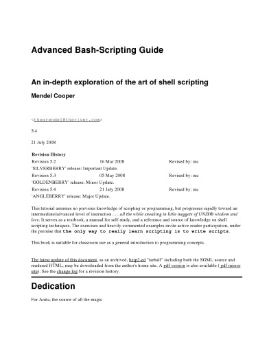 دانلود کتاب Advanced Bash-Scripting Guide