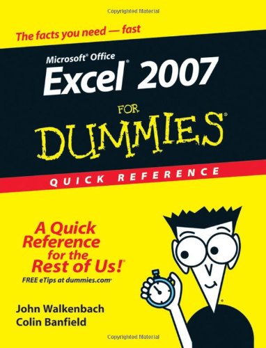 دانلود کتاب Microsoft Excel 2007 For Dummies Quick Reference