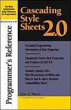 دانلود کتاب Cascading style sheets 2.0: programmer’s reference