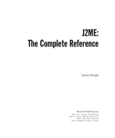 دانلود کتاب J2ME: the complete reference