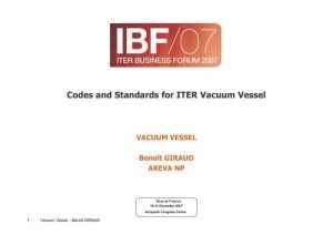 دانلود کتاب Codes and Standards for ITER Vacuum Vessel
