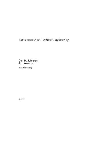 دانلود کتاب Fundamentals of electrical engineering