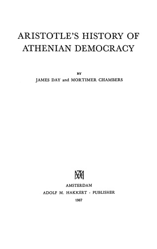دانلود کتاب Aristotle’s History of Athenian Democracy