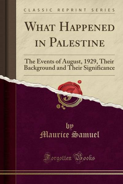 دانلود کتاب What Happened in Palestine