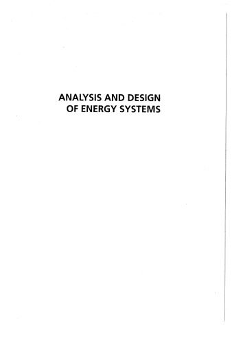 دانلود کتاب Analysis and Design of Energy Systems