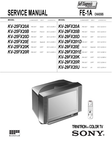 دانلود کتاب Телевизоры Sony. Sony chassis FE-1A