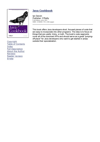 دانلود کتاب Java Cookbook